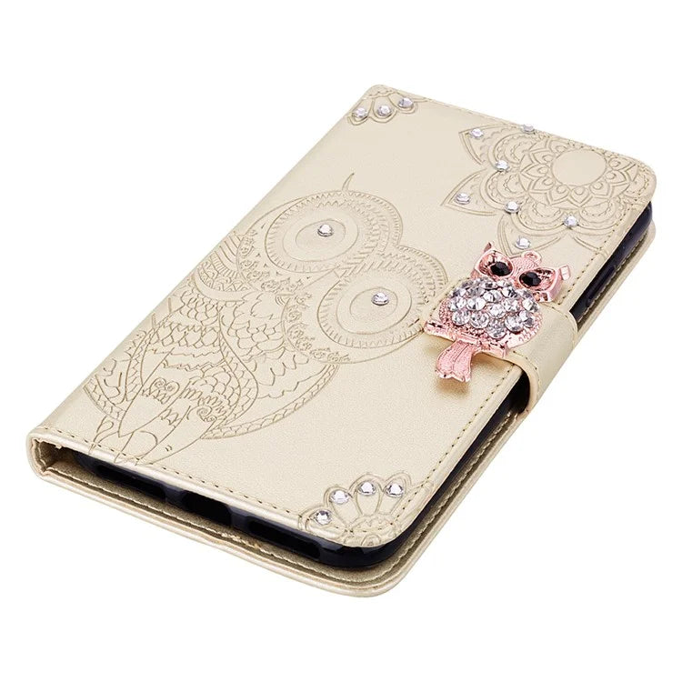 For Xiaomi Redmi Note 13 Pro+ 5G Case Wallet Leather Cover Rhinestone Decor
