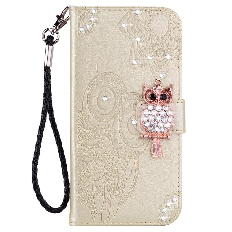 For Xiaomi Redmi Note 13 Pro+ 5G Case Wallet Leather Cover Rhinestone Decor