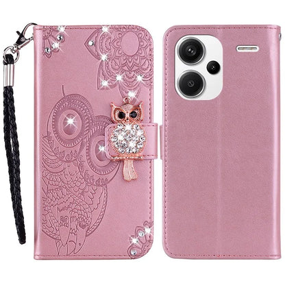 For Xiaomi Redmi Note 13 Pro+ 5G Case Wallet Leather Cover Rhinestone Decor
