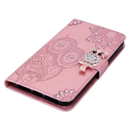 For Xiaomi Redmi Note 13 Pro+ 5G Case Wallet Leather Cover Rhinestone Decor