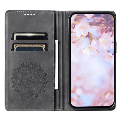 For Xiaomi Redmi Note 13 Pro+ 5G Wallet Phone Case Imprinted Flower Pattern Leather Flip Cover