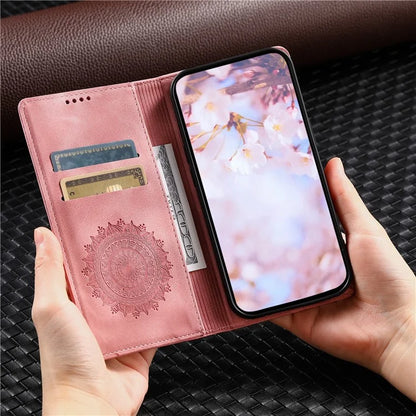For Xiaomi Redmi Note 13 Pro+ 5G Wallet Phone Case Imprinted Flower Pattern Leather Flip Cover