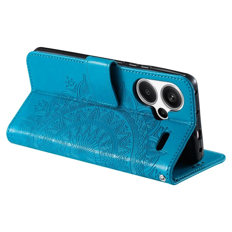 For Xiaomi Redmi Note 13 Pro+ 5G Case Mandala Flower Imprinted PU Leather Flip Cover