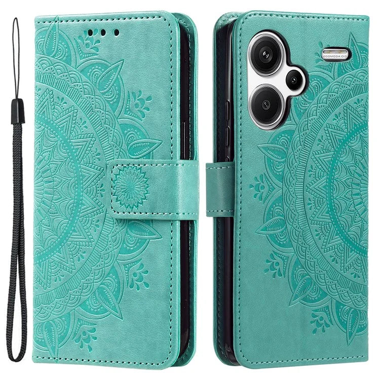 For Xiaomi Redmi Note 13 Pro+ 5G Case Mandala Flower Imprinted PU Leather Flip Cover