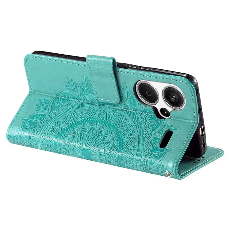 For Xiaomi Redmi Note 13 Pro+ 5G Case Mandala Flower Imprinted PU Leather Flip Cover