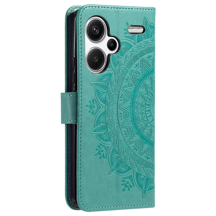 For Xiaomi Redmi Note 13 Pro+ 5G Case Mandala Flower Imprinted PU Leather Flip Cover