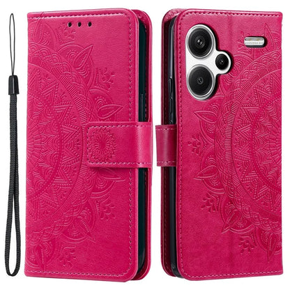 For Xiaomi Redmi Note 13 Pro+ 5G Case Mandala Flower Imprinted PU Leather Flip Cover
