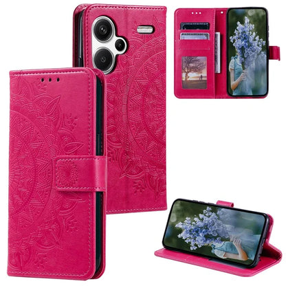 For Xiaomi Redmi Note 13 Pro+ 5G Case Mandala Flower Imprinted PU Leather Flip Cover