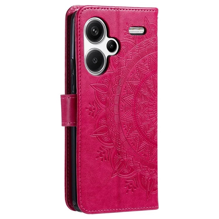 For Xiaomi Redmi Note 13 Pro+ 5G Case Mandala Flower Imprinted PU Leather Flip Cover