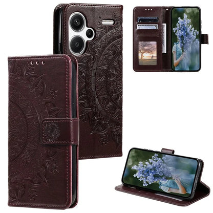For Xiaomi Redmi Note 13 Pro+ 5G Case Mandala Flower Imprinted PU Leather Flip Cover