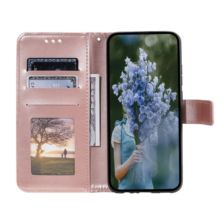 For Xiaomi Redmi Note 13 Pro+ 5G Case Mandala Flower Imprinted PU Leather Flip Cover Gold