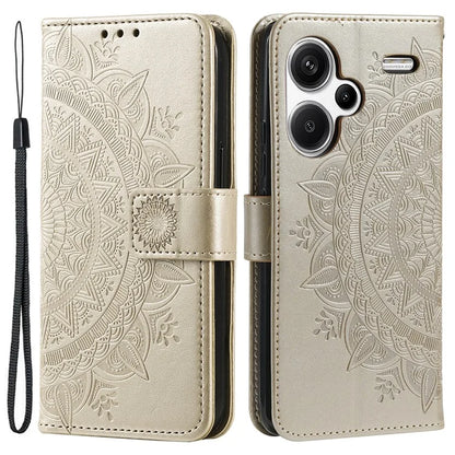 For Xiaomi Redmi Note 13 Pro+ 5G Case Mandala Flower Imprinted PU Leather Flip Cover