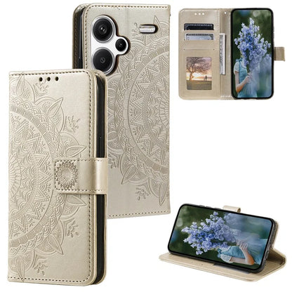 For Xiaomi Redmi Note 13 Pro+ 5G Case Mandala Flower Imprinted PU Leather Flip Cover