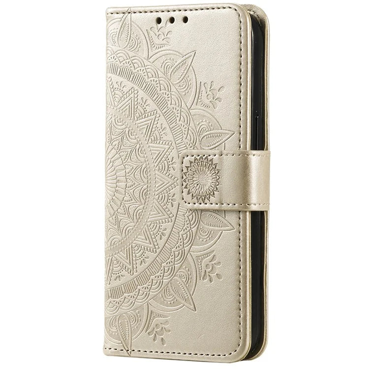 For Xiaomi Redmi Note 13 Pro+ 5G Case Mandala Flower Imprinted PU Leather Flip Cover