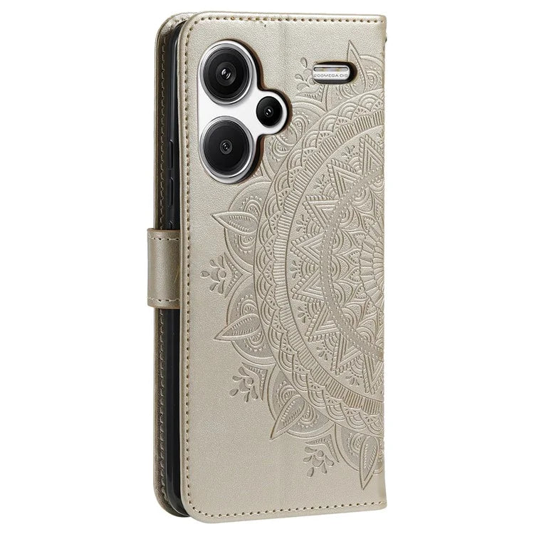 For Xiaomi Redmi Note 13 Pro+ 5G Case Mandala Flower Imprinted PU Leather Flip Cover