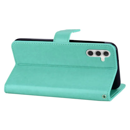 For Samsung Galaxy S24+ Leather Case Wallet Stand Cover Owl Flower Pattern