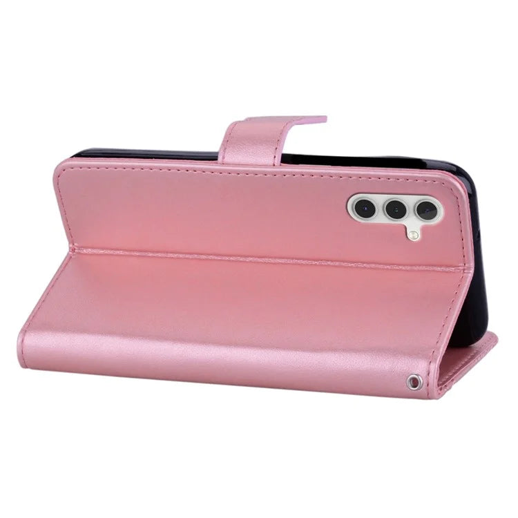 For Samsung Galaxy S24+ Leather Case Wallet Stand Cover Owl Flower Pattern