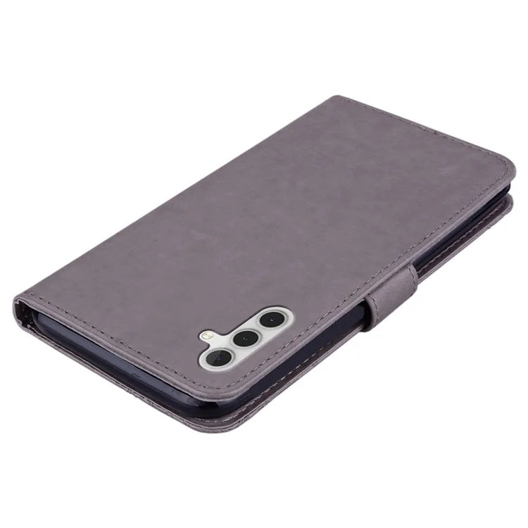 For Samsung Galaxy S24+ Leather Case Wallet Stand Cover Owl Flower Pattern