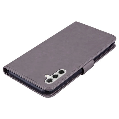 For Samsung Galaxy S24+ Leather Case Wallet Stand Cover Owl Flower Pattern