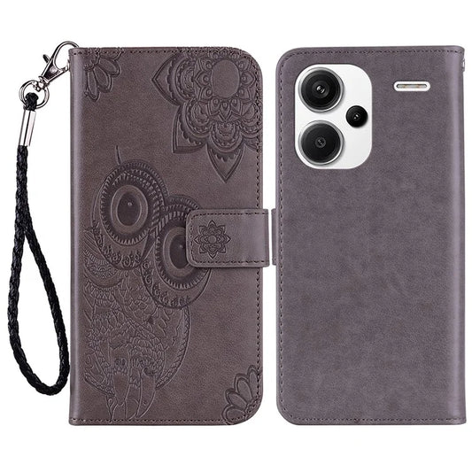 For Xiaomi Redmi Note 13 Pro+ 5G Leather Case Owl Imprinted Wallet Phone Cover Stand
