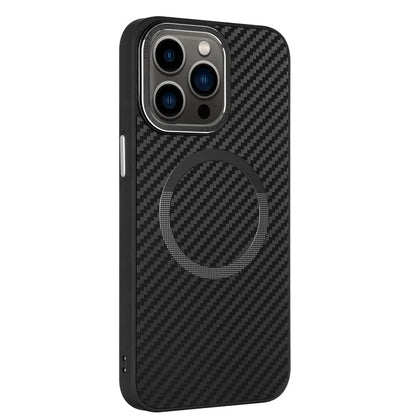 ICON For iPhone 14 Pro Slim Case Compatible with MagSafe Carbon Fiber Texture TPU+PC Phone Shell