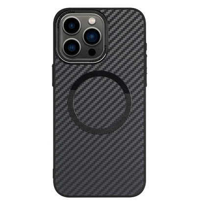 ICON For iPhone 14 Pro Slim Case Compatible with MagSafe Carbon Fiber Texture TPU+PC Phone Shell