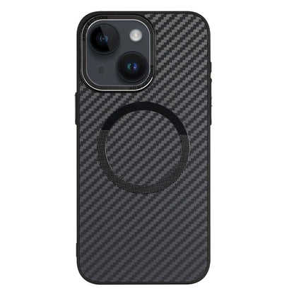ICON For iPhone 13 / 14 TPU+PC Case Carbon Fiber Texture Phone Cover Compatible with MagSafe
