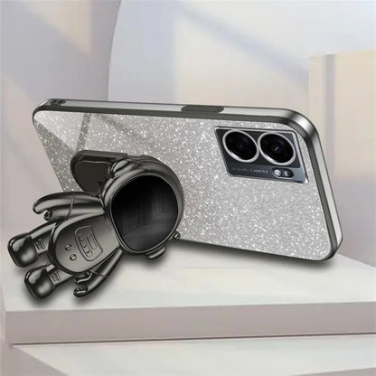 For Oppo A57 (2022) 5G / A77 5G / Realme Q5i / Realme V23 5G Astronaut Kickstand PC+TPU Phone Case