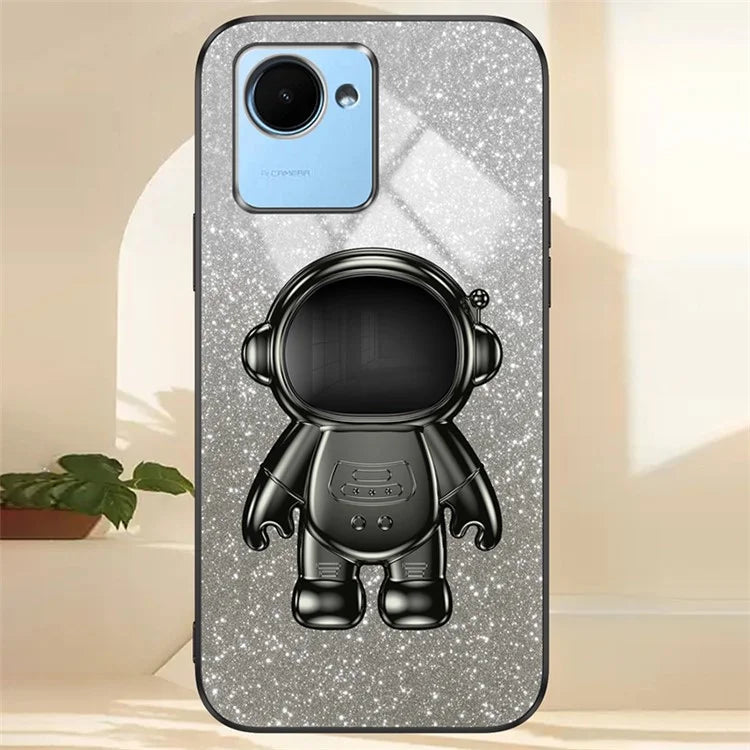 For Realme C30s 4G / C30 4G Cases Shockproof Kickstand PC+TPU Cover Electroplating Phone Shell