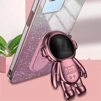 For Realme C30s 4G / C30 4G Cases Shockproof Kickstand PC+TPU Cover Electroplating Phone Shell