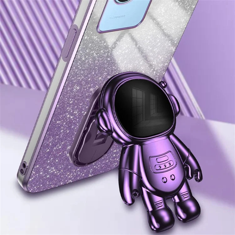 For Realme C30s 4G / C30 4G Cases Shockproof Kickstand PC+TPU Cover Electroplating Phone Shell