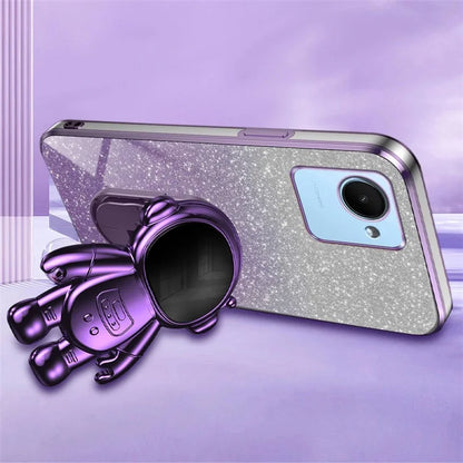 For Realme C30s 4G / C30 4G Cases Shockproof Kickstand PC+TPU Cover Electroplating Phone Shell