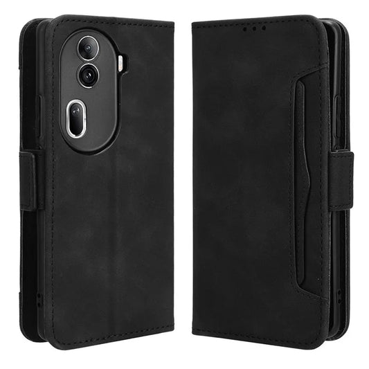 For Oppo Reno11 Pro 5G (Global) / Reno11 (China) 5G Shockproof Case Multiple Card Slots Leather Phone Cover