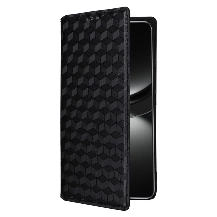 For Huawei nova 12 5G Case Rhombus Imprinted Leather Flip Phone Case