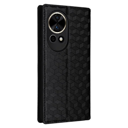 For Huawei nova 12 5G Case Rhombus Imprinted Leather Flip Phone Case