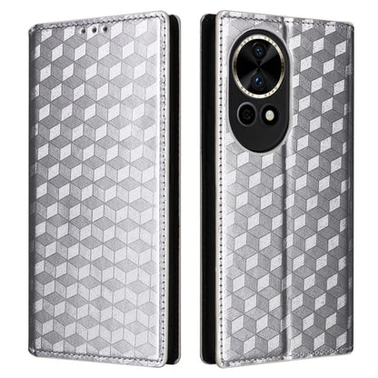 For Huawei nova 12 5G Case Rhombus Imprinted Leather Flip Phone Case