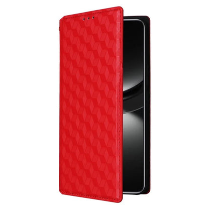 For Huawei nova 12 5G Case Rhombus Imprinted Leather Flip Phone Case