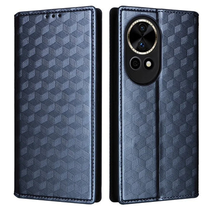 For Huawei nova 12 5G Case Rhombus Imprinted Leather Flip Phone Case