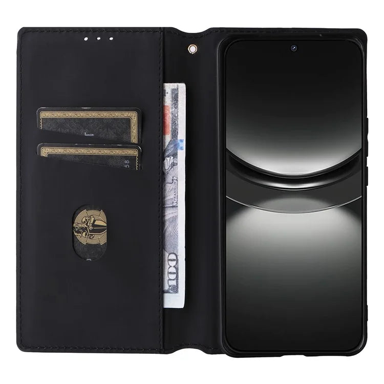 For Huawei nova 12 5G Case Rhombus Imprinted Leather Flip Phone Case