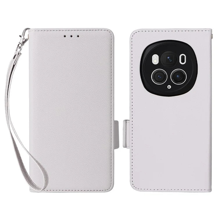 For Honor Magic6 Pro 5G Phone Case PU Leather Wallet Magnetic Clasp Drop-proof Cover