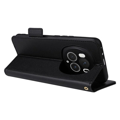 For Honor Magic6 Pro 5G Phone Case PU Leather Wallet Magnetic Clasp Drop-proof Cover