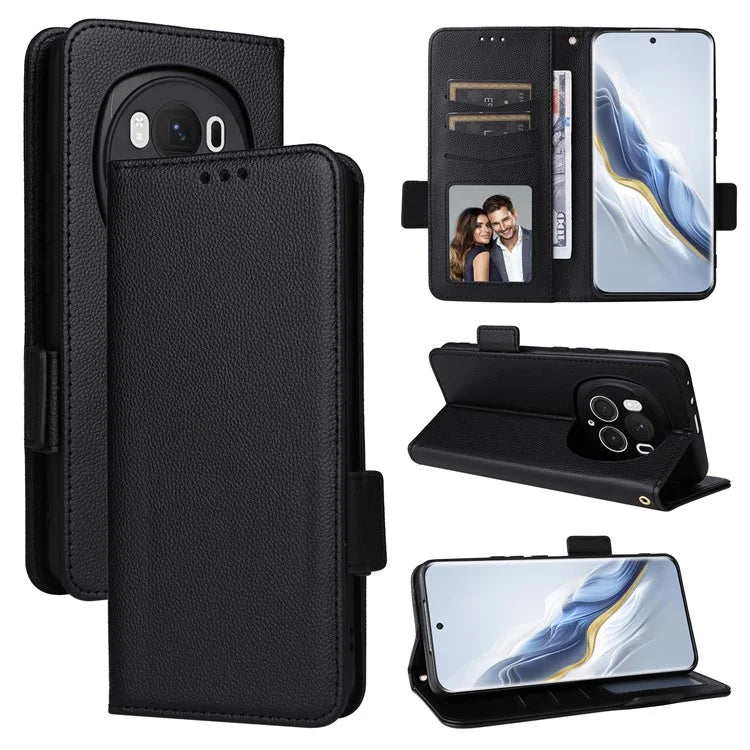 For Honor Magic6 Pro 5G Phone Case PU Leather Wallet Magnetic Clasp Drop-proof Cover