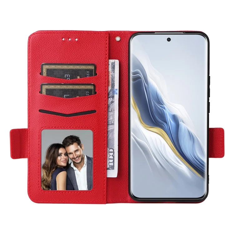 For Honor Magic6 Pro 5G Phone Case PU Leather Wallet Magnetic Clasp Drop-proof Cover