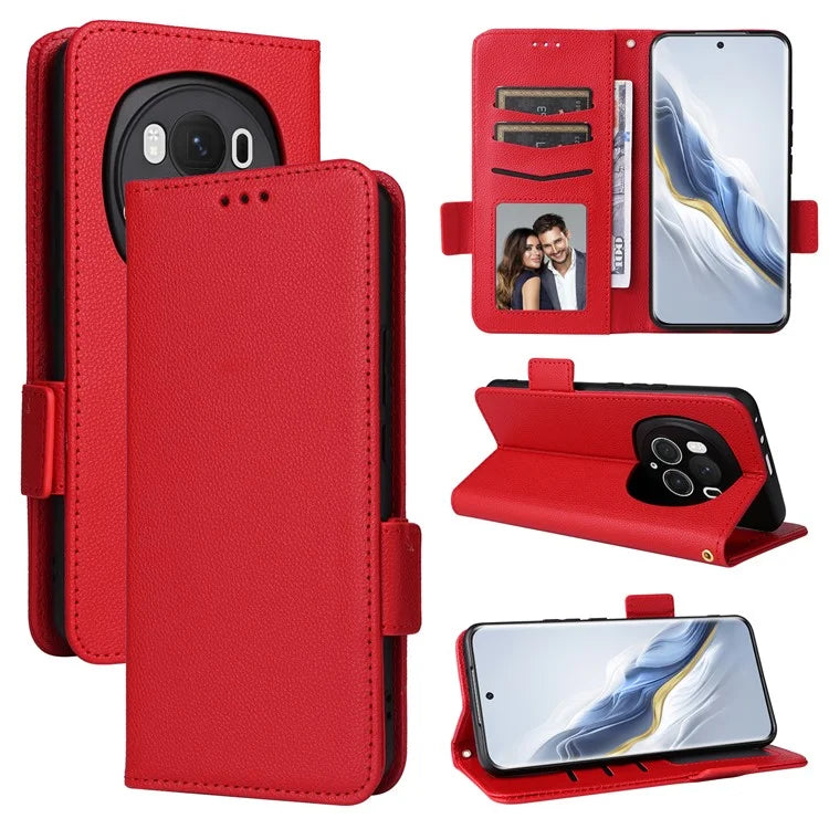 For Honor Magic6 Pro 5G Phone Case PU Leather Wallet Magnetic Clasp Drop-proof Cover