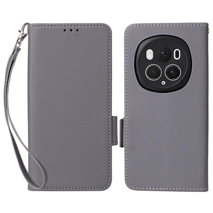 For Honor Magic6 Pro 5G Phone Case PU Leather Wallet Magnetic Clasp Drop-proof Cover