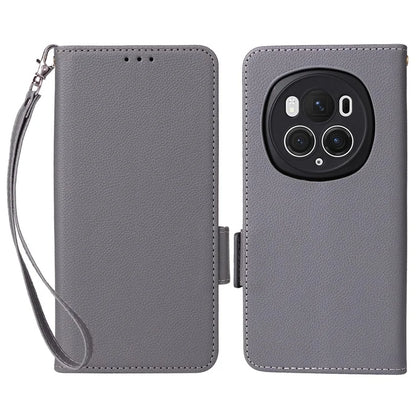 For Honor Magic6 Pro 5G Phone Case PU Leather Wallet Magnetic Clasp Drop-proof Cover