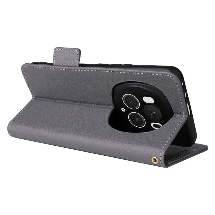 For Honor Magic6 Pro 5G Phone Case PU Leather Wallet Magnetic Clasp Drop-proof Cover