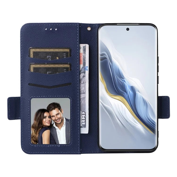 For Honor Magic6 Pro 5G Phone Case PU Leather Wallet Magnetic Clasp Drop-proof Cover