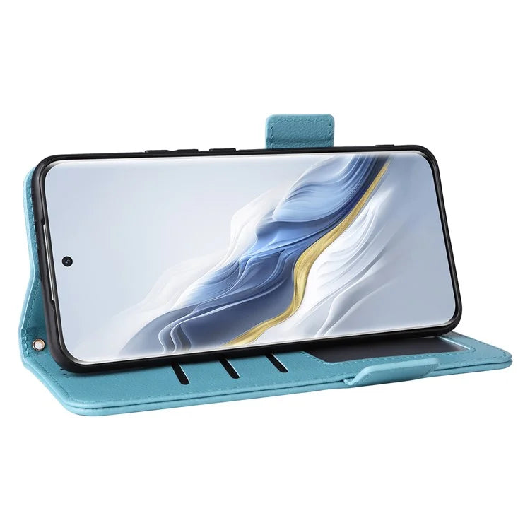 For Honor Magic6 Pro 5G Phone Case PU Leather Wallet Magnetic Clasp Drop-proof Cover