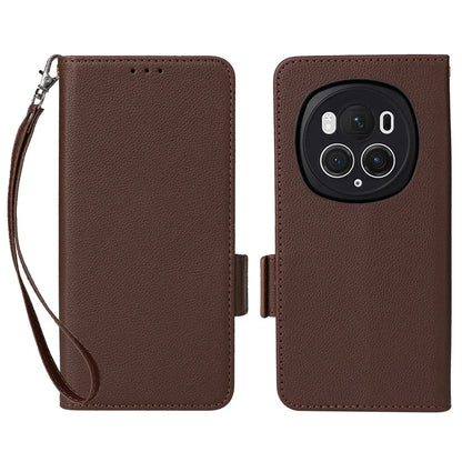 For Honor Magic6 Pro 5G Phone Case PU Leather Wallet Magnetic Clasp Drop-proof Cover